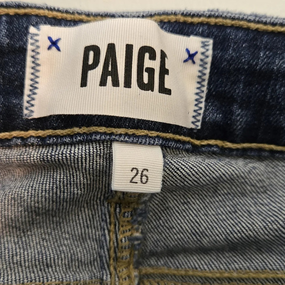 PAIGE Dark Blue Ankle & Cropped Jeans - Picture 3 of 15
